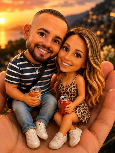 Coque personnalisée couple au coucher de soleil